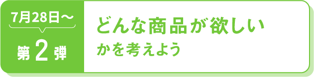 第2弾 どんな商品が欲しいかを考えよう